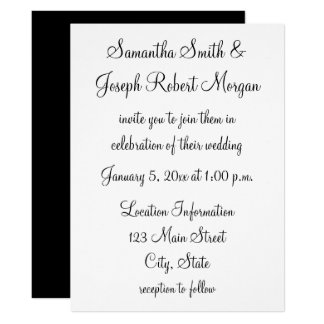 plain white invitations & announcements zazzle co uk simple_black_and_white_wedding_card ra68620d2703d4473b3d32245b1a3ccb7_6gdsi_324?rlvnet=1 plain white invitations & announcements zazzle co uk,Plain White Invitations